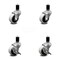 Service Caster 2 Inch Thermoplastic Wheel 1-5/8 Inch Expanding Stem Caster Set with 2 Brakes SCC-EX05S210-TPRS-158-2-SLB-2 - alternate 1